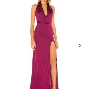 Lovers + Friends Andrea Gown in Violet Shiraz